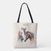 Mooie Paarden Western Boho stijl Tote Bag (Achterkant)