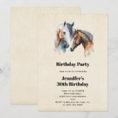 Mooie Paarden Western Boho Stijl Verjaardag Kaart (Voorkant / Achterkant)