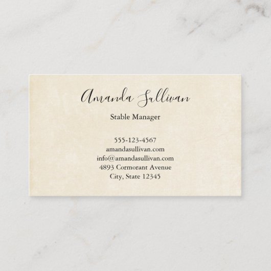 Mooie Paarden Western Boho stijl Visitekaartje (Achterkant)