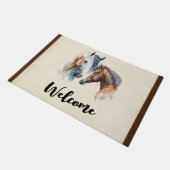 Mooie Paarden Western Boho Stijl Welkom Deurmat (Schuin)