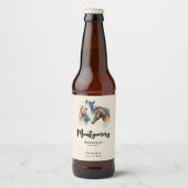 Mooie Paarden Western Boho Style Bier Making Bier Etiket (Voorkant)