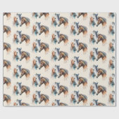 Mooie Paarden Western Boho Style Pattern Cadeaupapier (Vlak)