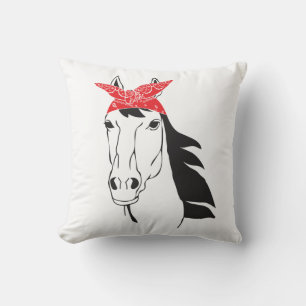 Mooie paardenbandana country western cowgirl boerd kussen