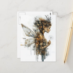 Mooie Paardenbloem Fee Glitch Briefkaart
