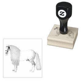 Mooie paardenhengst Long Mane | Rubberstempel