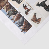 Mooie paardenillustraties en efemera tissuepapier (Detail)