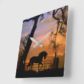 Mooie Paardenkast van Fantasy Vierkante Klok (Hoek)