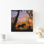 Mooie Paardenkast van Fantasy Vierkante Klok (Huis)