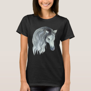 Mooie paardenmerrie motief Paardenstal ruiter veul T-shirt