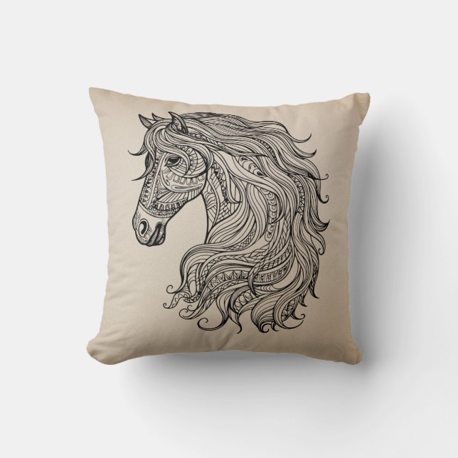 Mooie Paardenpaarden Kussen (Voorkant)