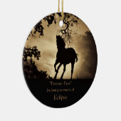 Mooie Paardensympathie Memorial vieren Douane Keramisch Ornament (Rechts)