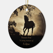 Mooie Paardensympathie Memorial vieren Douane Keramisch Ornament (Links)