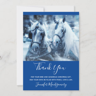 Mooie Paardenteam Winter Foto Bedankt