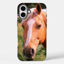 Mooie paardentelefoonhoes iPhone 16 plus hoesje