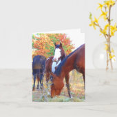 Mooie paardenverjaardagskaarten kaart (Gele Bloem)