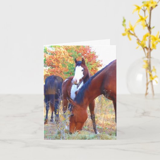 Mooie paardenverjaardagskaarten kaart (Gele Bloem)