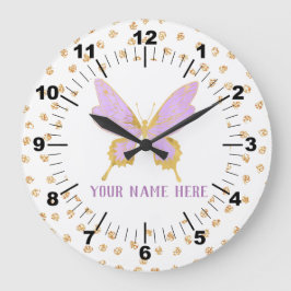 Mooie Paars en gouden vlinder Grote Klok