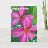 Mooie Paars Plumeria Maui Birthday Kaart (Voorkant)