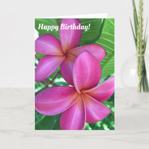Mooie Paars Plumeria Maui Birthday Kaart
