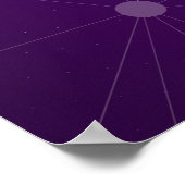 Mooie paarse abstracte achtergrond. Violet neutr Poster (Hoek)