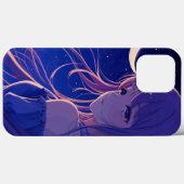 Mooie Paarse anime meisje Case-Mate iPhone Case (Achterkant (horizontaal))