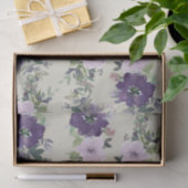 Mooie Paarse Aquarel Bloemen Tissuepapier (Geschenk)
