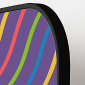 Mooie Paarse Baksteen Oefen Pro Pickleball Paddle (Links Detail)
