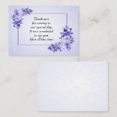 Mooie Paarse bedankkaarten Notitiekaartje (Voorkant / Achterkant)