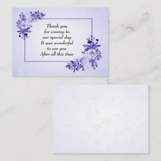 Mooie Paarse bedankkaarten Notitiekaartje (Voorkant / Achterkant)