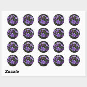 Mooie Paarse blauwe bloemen Sticker (Vel)