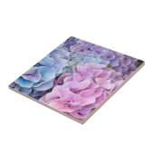 Mooie Paarse, Blauwe, Roze Hydrangea Bloemen Tegeltje (Zijkant)