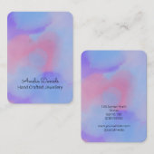 Mooie Paarse Blauwe Roze Oorbel Displaykaart Visitekaartje (Voorkant / Achterkant)