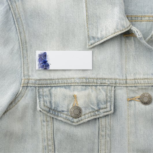 Mooie Paarse blauwe vlinder Naamplaatje (In situ)