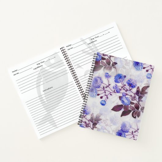 Mooie paarse bloem afdruk notitieboek (Binnen)