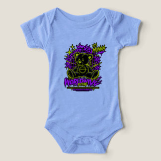 Mooie Paarse Bloem Baby Bodysuit – Schattig Bloeme