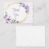 Mooie Paarse bloem bedankje Notitiekaartje (Voorkant / Achterkant)