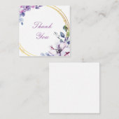 Mooie Paarse bloem bedankje Notitiekaartje (Voorkant / Achterkant)