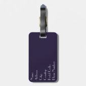 Mooie paarse bloem close-up bagagelabel (Achterkant verticaal)