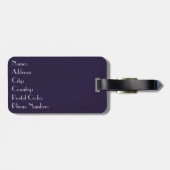 Mooie paarse bloem close-up bagagelabel (Achterkant horizontaal)