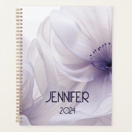 Mooie paarse bloem close-up planner