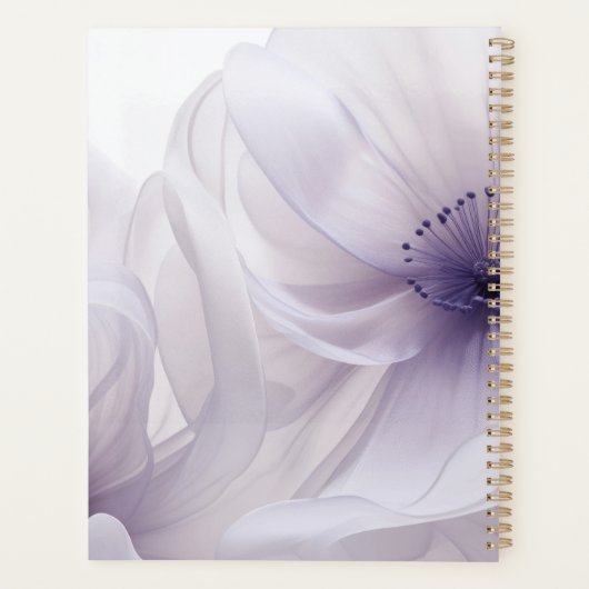 Mooie paarse bloem close-up planner (Achterkant)