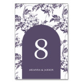 Mooie Paarse bloemboog bruiloft Kaart (Voorkant)