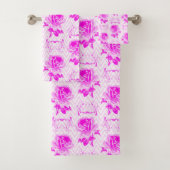 Mooie  Paarse bloemen Bad Handdoek (Insitu)