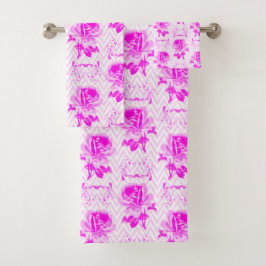 Mooie  Paarse bloemen Bad Handdoek