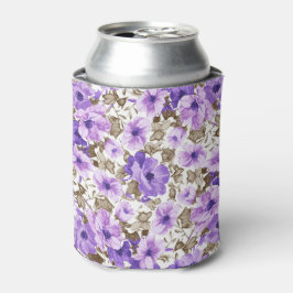 Mooie paarse bloemen blikjeskoeler