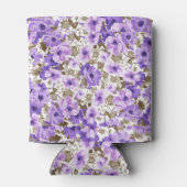 Mooie paarse bloemen blikjeskoeler (Achterkant)