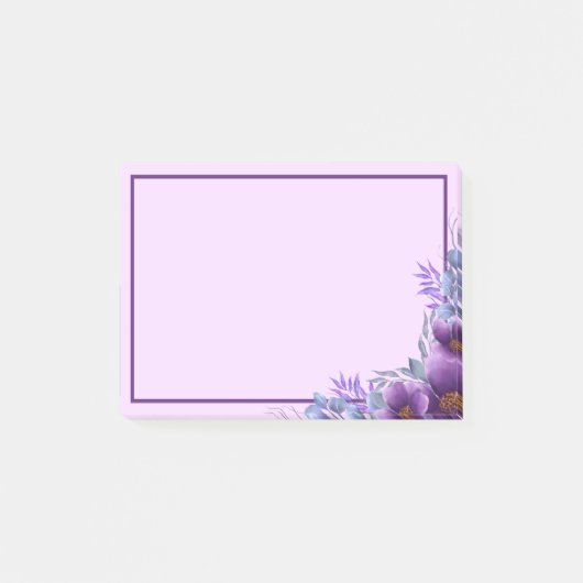 Mooie Paarse Bloemen Boeket Post-It Notities Post-it® Notes (Voorkant)