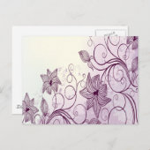 Mooie paarse bloemen briefkaart (Voorkant / Achterkant)