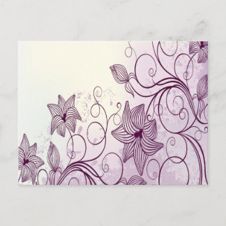 Mooie paarse bloemen briefkaart