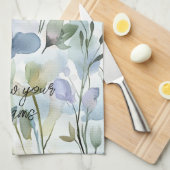 Mooie Paarse Bloemen Bruidsmeisjesfeest Theedoek (Quarter Fold)